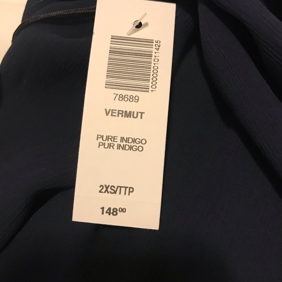 SOLD - NWT Aritzia Babaton Vermut Dress Long-sleeve wrap dress pure indigo xxs - Picture 6 of 8